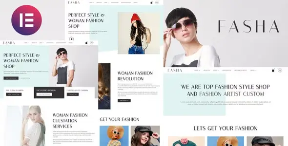Fasha – Woman Fashion & Shop eCommerce Elementor Template Kit